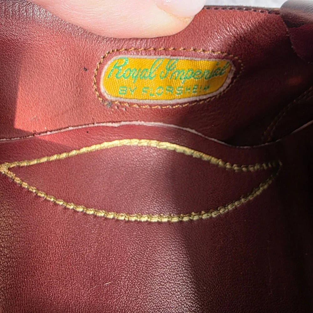 VTG Florsheim Royal Imperial‎ Tassel Loafers Oxblood Wingtip Kiltie Mens 10.5 D